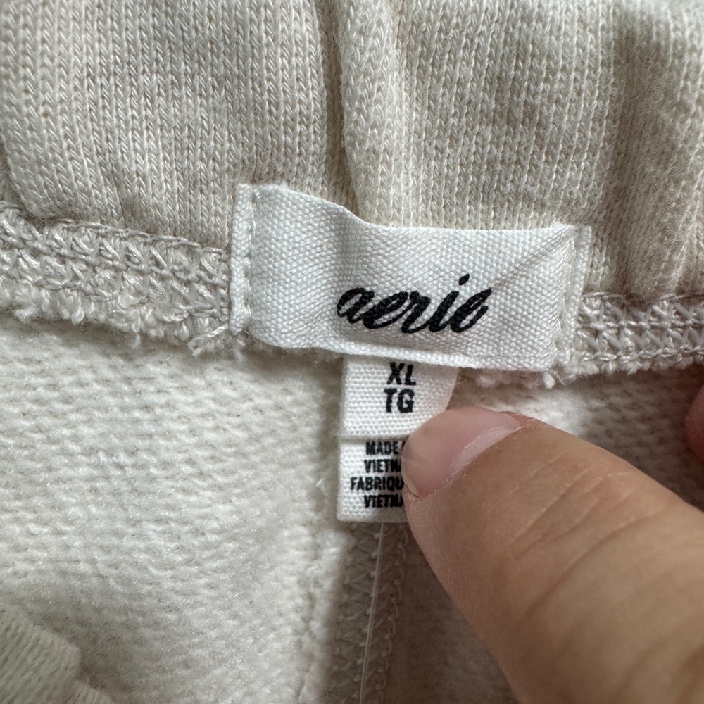 Aerie Fleece Godet Mini Skirt Ivory - Picture 4 of 11